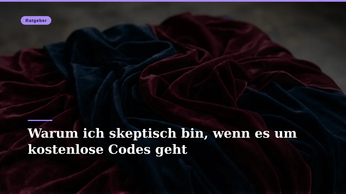 Warum ich skeptisch bin, wenn es um kostenlose Codes geht
