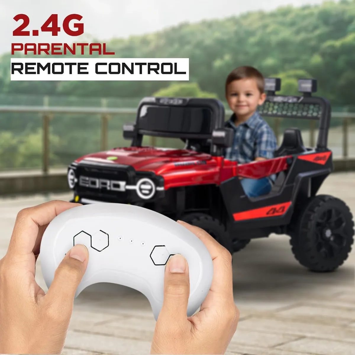 Battery Operated Jeep for Kids, Ride on Baby Car with Music & Light | Kids Jeep Rechargeable Battery Car | Electric Jeep Car for Kids to Drive 1 to 7 Years photo 2