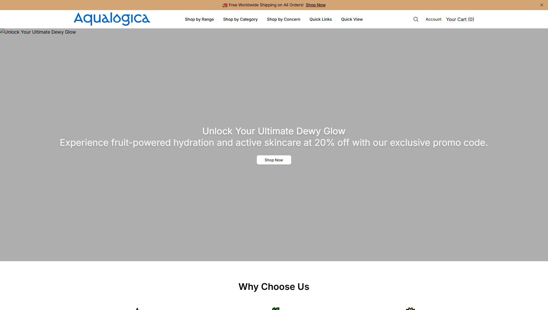 Stored capture of aqualogicastore.shop
