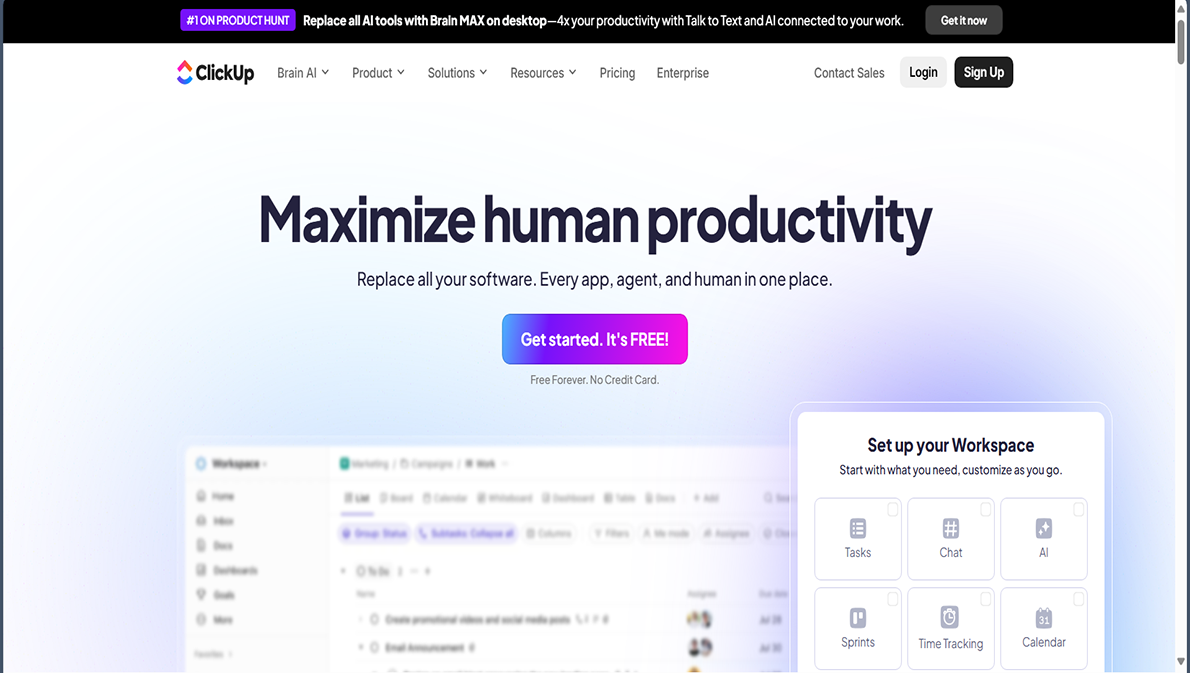 ClickUp Interface Preview