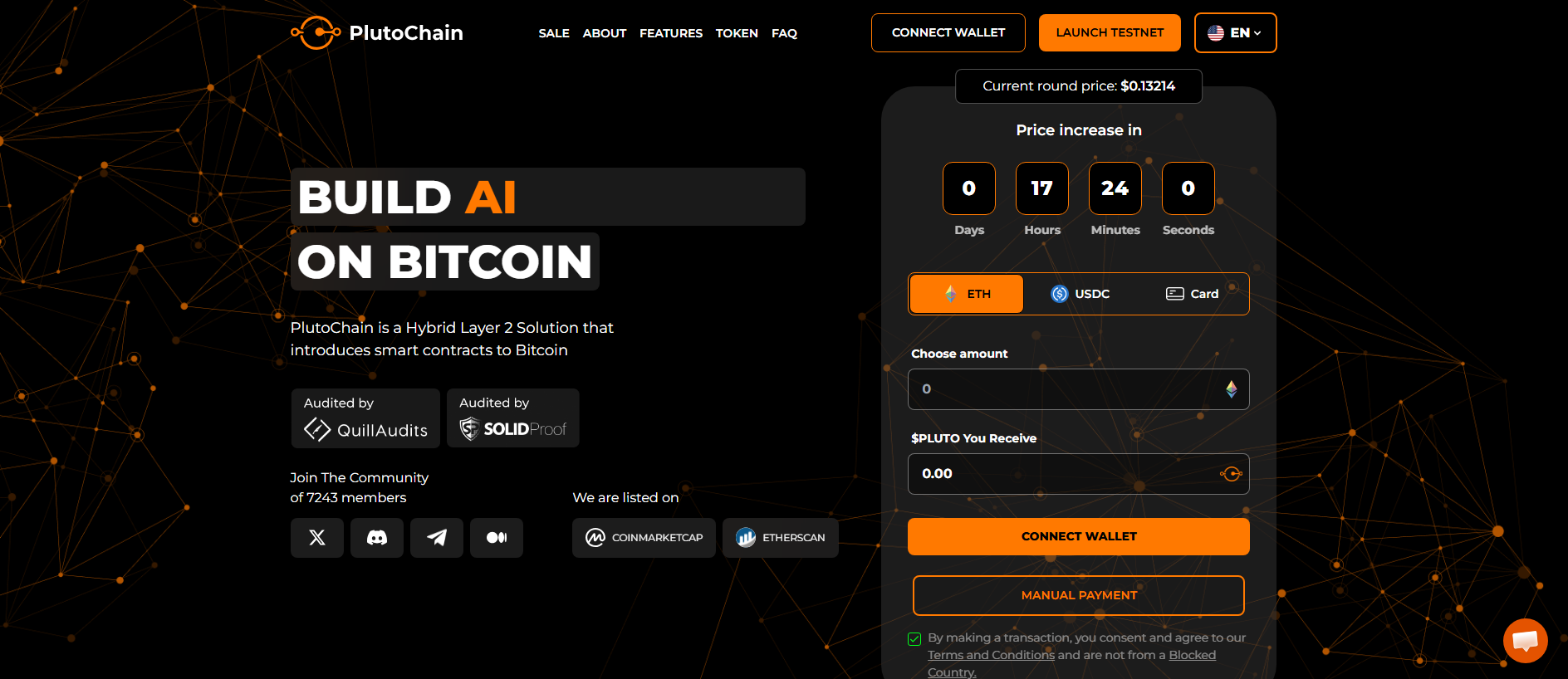 Screenshot of plutochain.pages.dev
