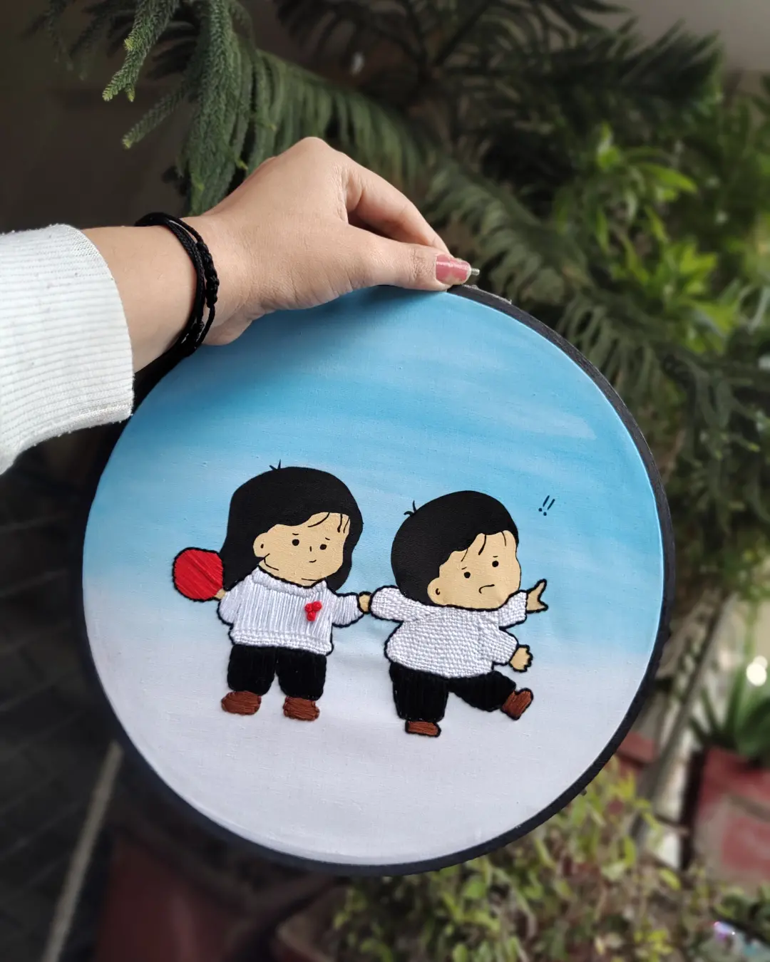 Custom Couple Embroidery Hoop