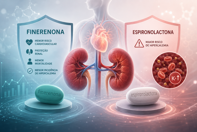 Finerenona vs. Espironolactona na DRC com Diabetes Tipo 2: Evidências de Vida Real