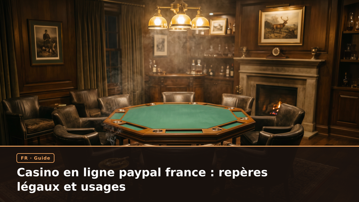Casino en ligne paypal france : repères légaux et usages