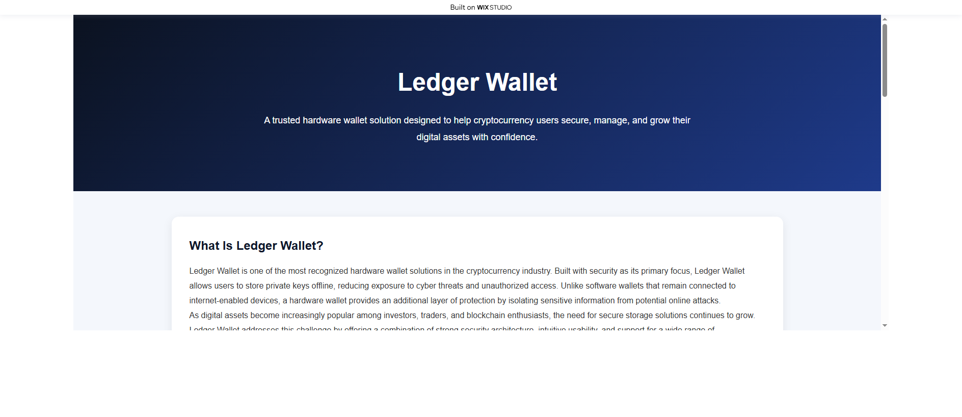 Screenshot of ledge-us.wixstudio.com