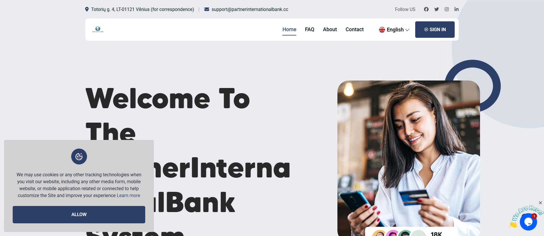 Сохранённый снимок partnerinternationalbank.cc