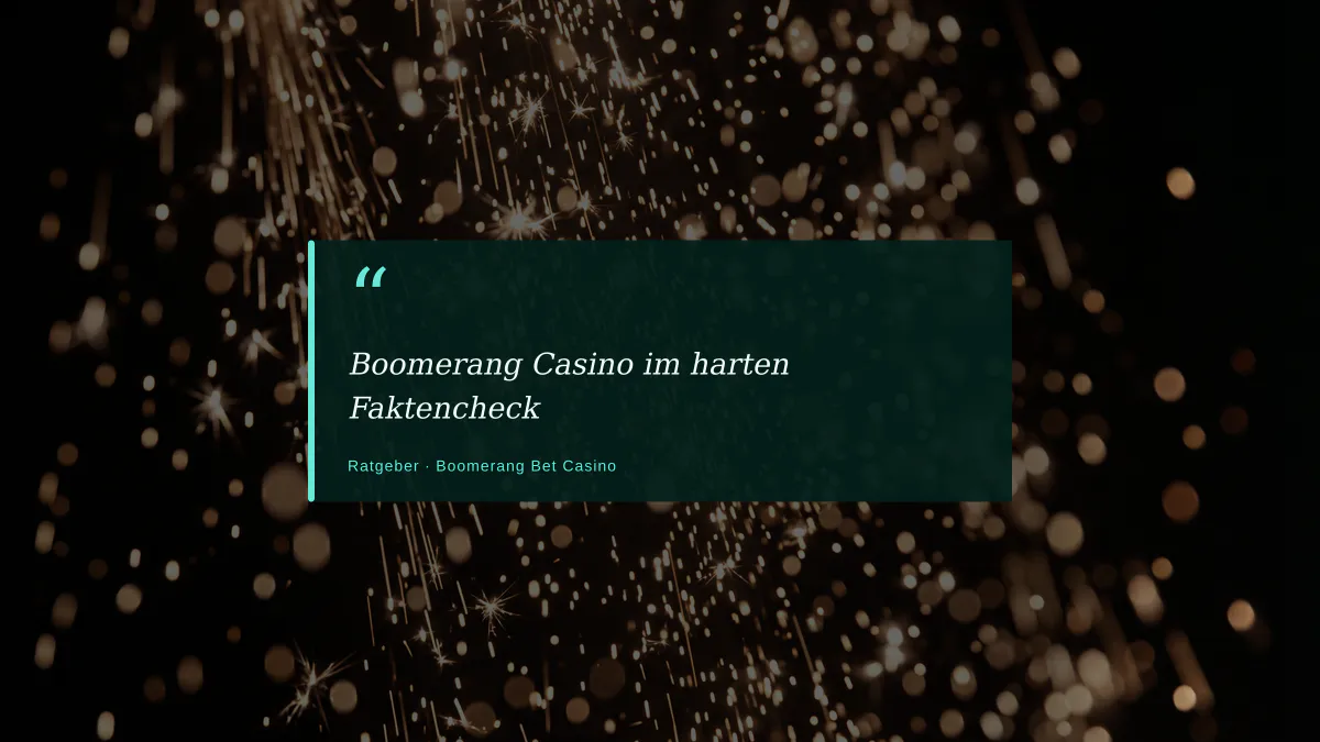 Boomerang Casino im harten Faktencheck