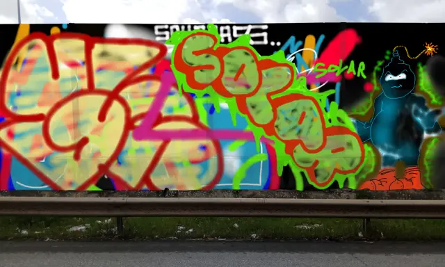 Graffiti artwork by SOLAR