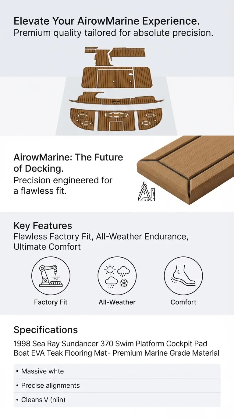 1998-sea-ray-sundancer-370-swim-platform-cockpit-pad-boat-eva-teak-flooring-mat detail