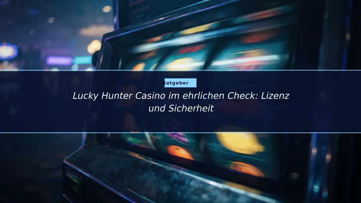 Lucky Hunter Casino im ehrlichen Check: Lizenz und Sicherheit
