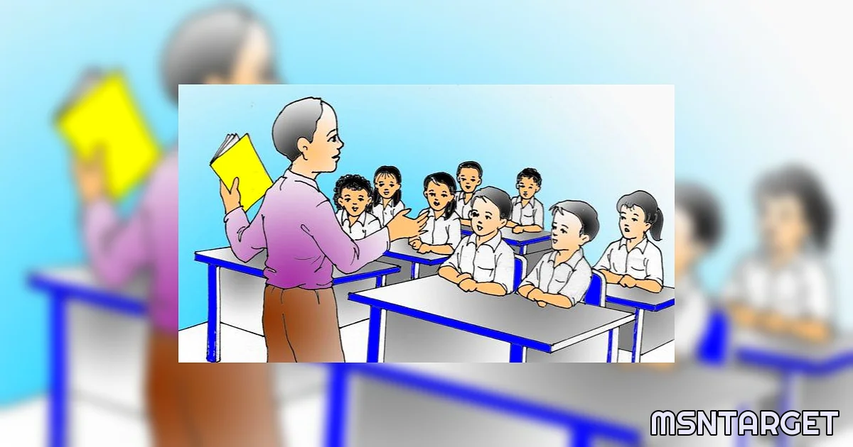 🚀 अब किसान घर बैठे 15वीं किस्त पायें – आसान ई-केवाईसी का नया तरीका! - A Cartoon Depicting A Teacher Teaching Children