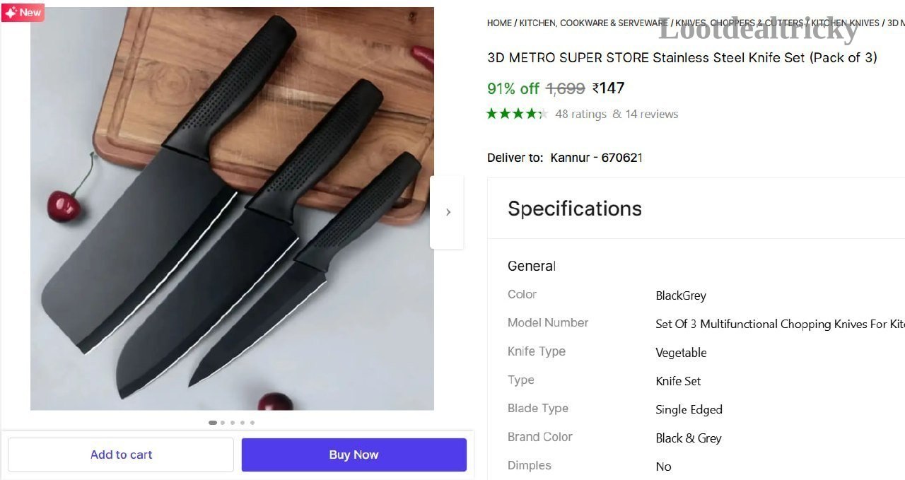 Stainless Steel Knife – Just ₹147 | Limited Time Loot Offer Stainless Steel Knife – Just ₹147 | Limited Time Loot Offer
