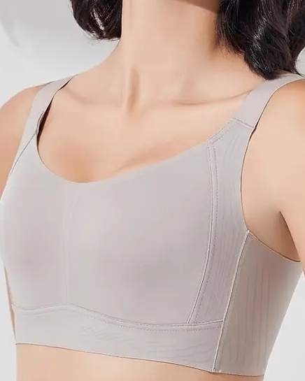 Seamless High-Support Bralette – Side-Smoothing Wide Band Sports Bra, Side view