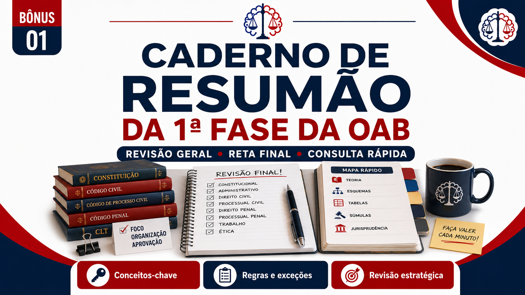 Bônus 1: Caderno de Resumão da 1ª Fase da OAB