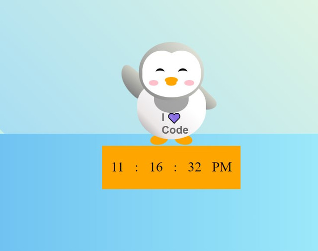 penguin-clock