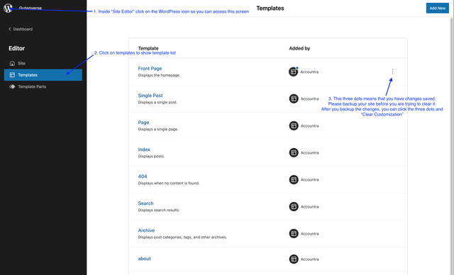 clearing-templates-saved-changes