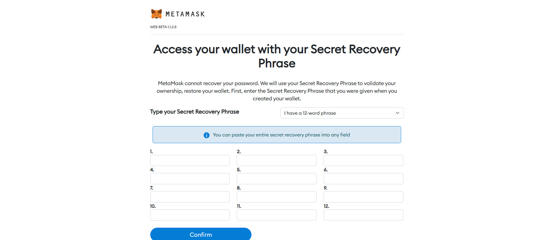 Forensic screenshot of backoffice.myvibe.co showing the phishing page layout