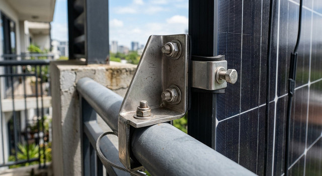 Staffe di fissaggio per pannello solare da balcone