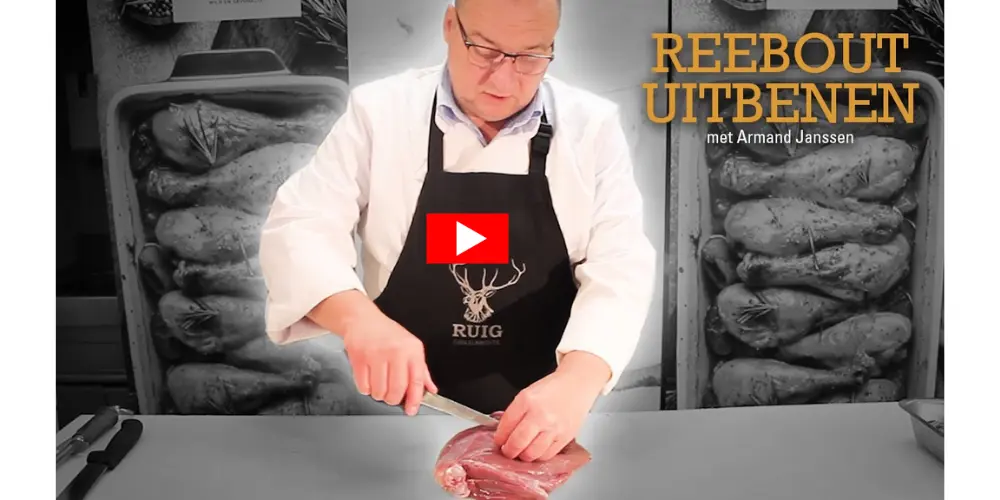Reebout uitbenen met Armand Janssen van Koninklijke Ruig - Damhert kopen - Vleeskopenbijdeboer.nl