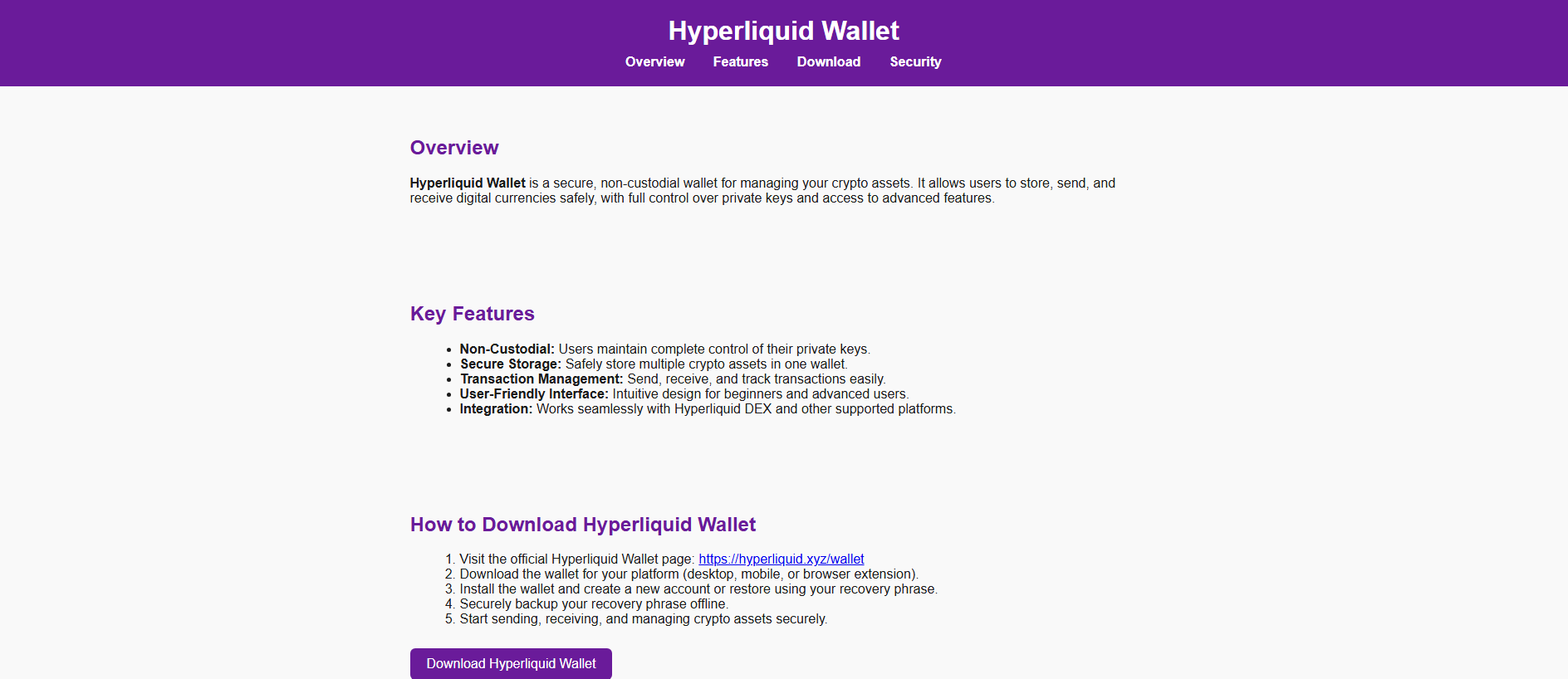 Screenshot of hyperliquid-wallette.pages.dev