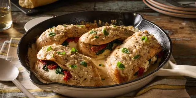 Creamy Tuscan Stuffed Chicken