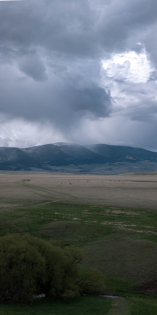 Stormy Yellowstone valley