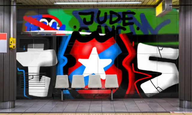 Graffiti artwork by vandald