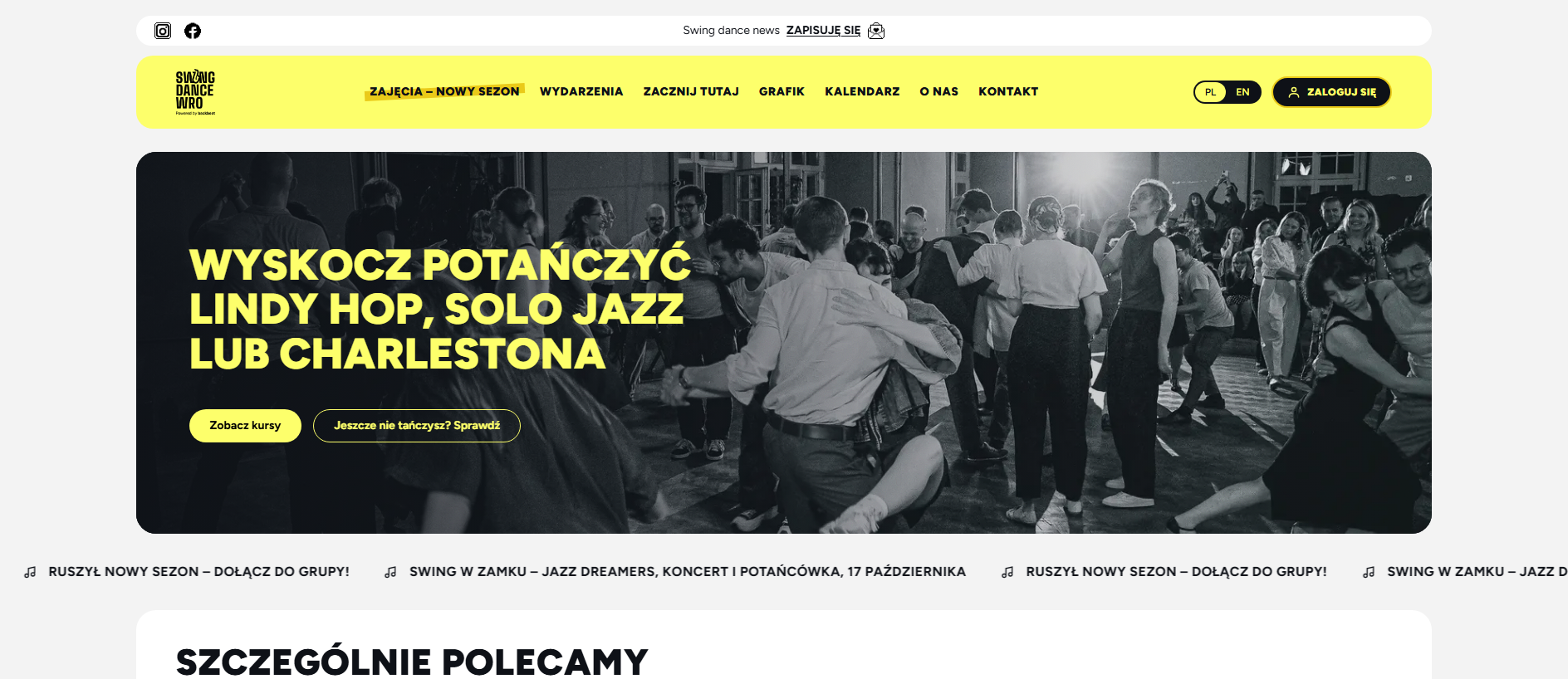 Stored capture of swingdancewroclaw.live