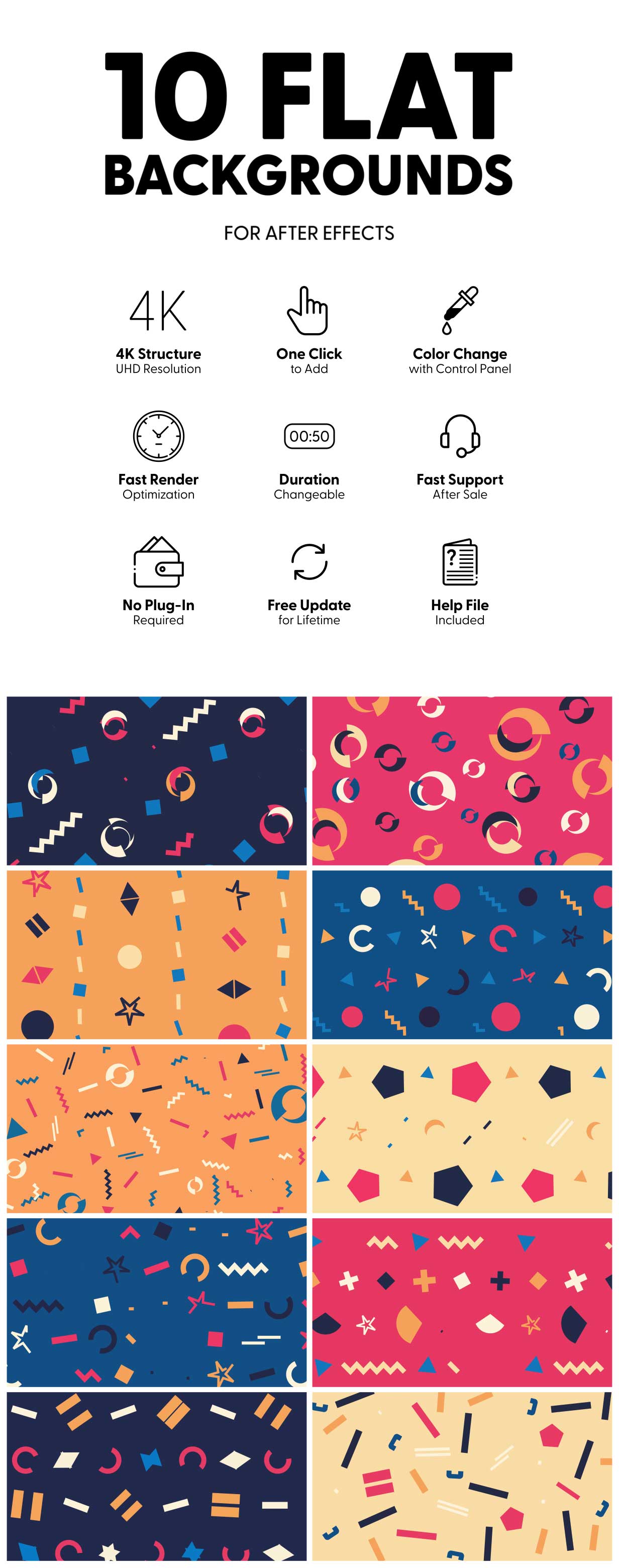 Flat Backgrounds - 2
