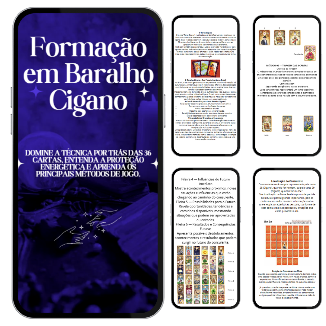 Mockup do Ebook Baralho Cigano