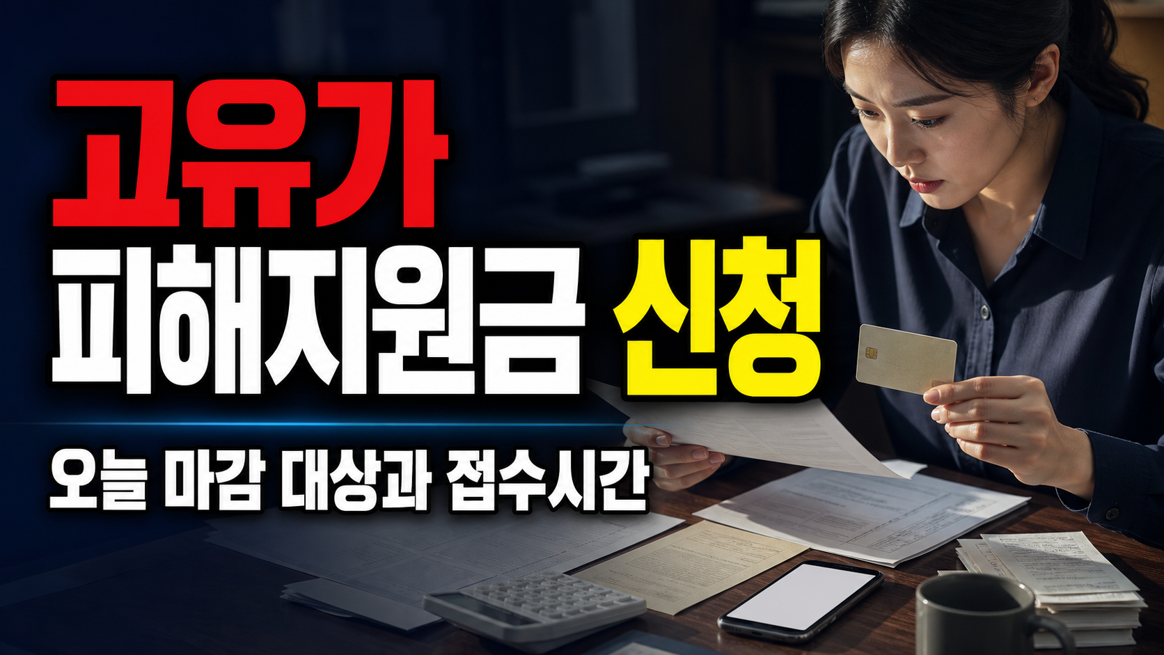 고유가 피해지원금 1차 놓쳤어도 신청 가능할까? 오늘 마감 대상과 접수시간 확인 관련 핵심 정보를 상징적으로 보여주는 썸네일 이미지