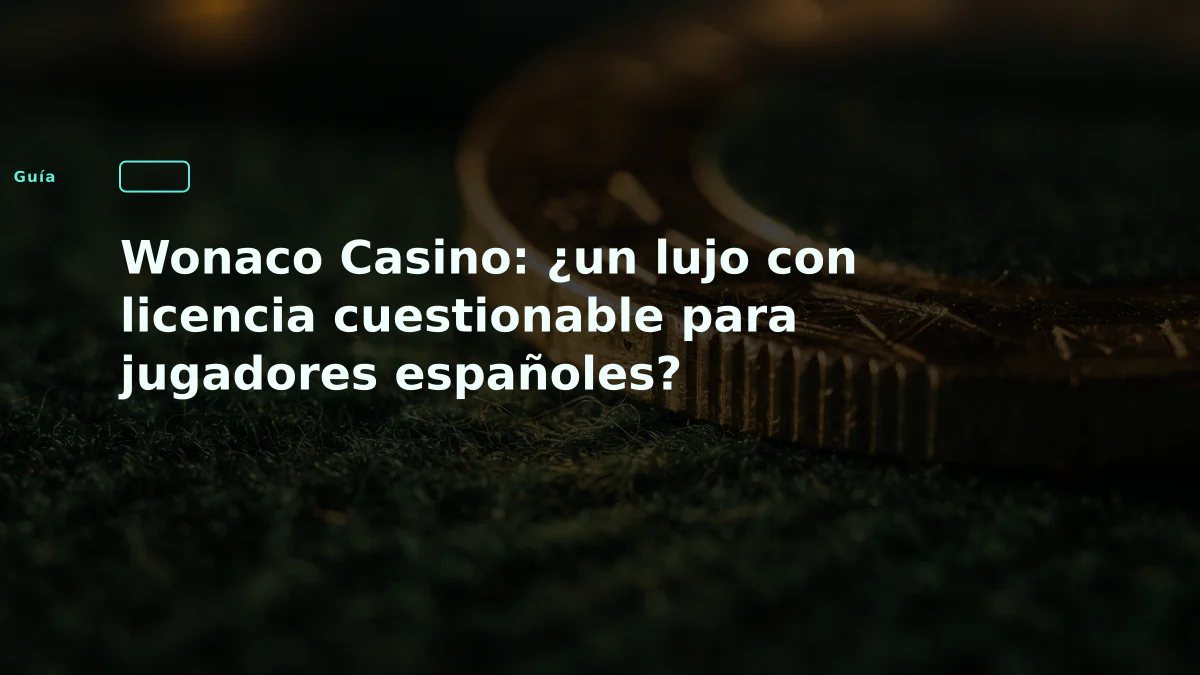 Wonaco Casino: ¿un lujo con licencia cuestionable para jugadores españoles?