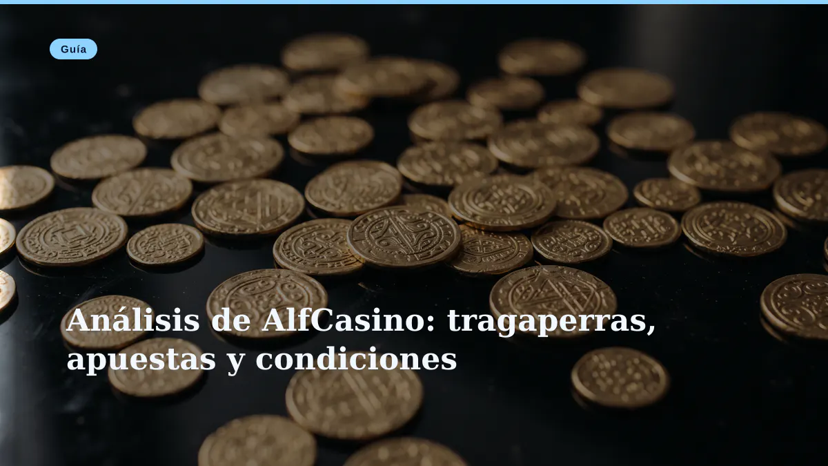 Análisis de AlfCasino: tragaperras, apuestas y condiciones