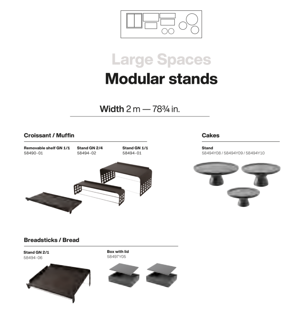 Large space — Modular stands configuration