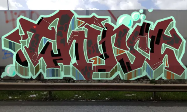 Graffiti artwork by Tkiz