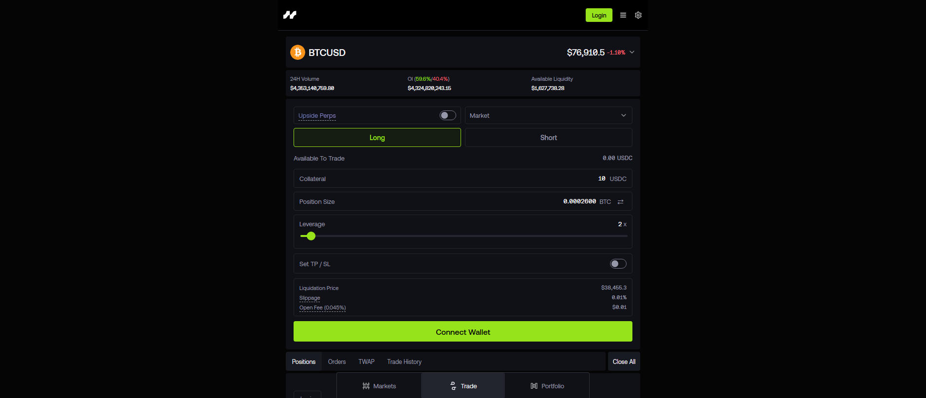 Stored capture of avantis-app.xyz