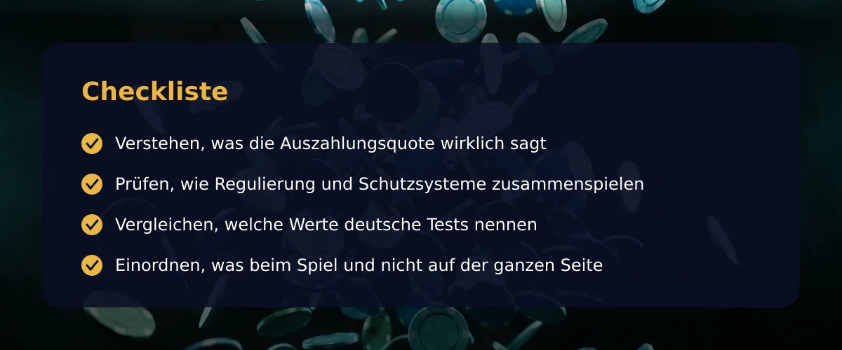 Online casino beste Auszahlungsquote: worauf wir beim Vergleich achten — Checkliste