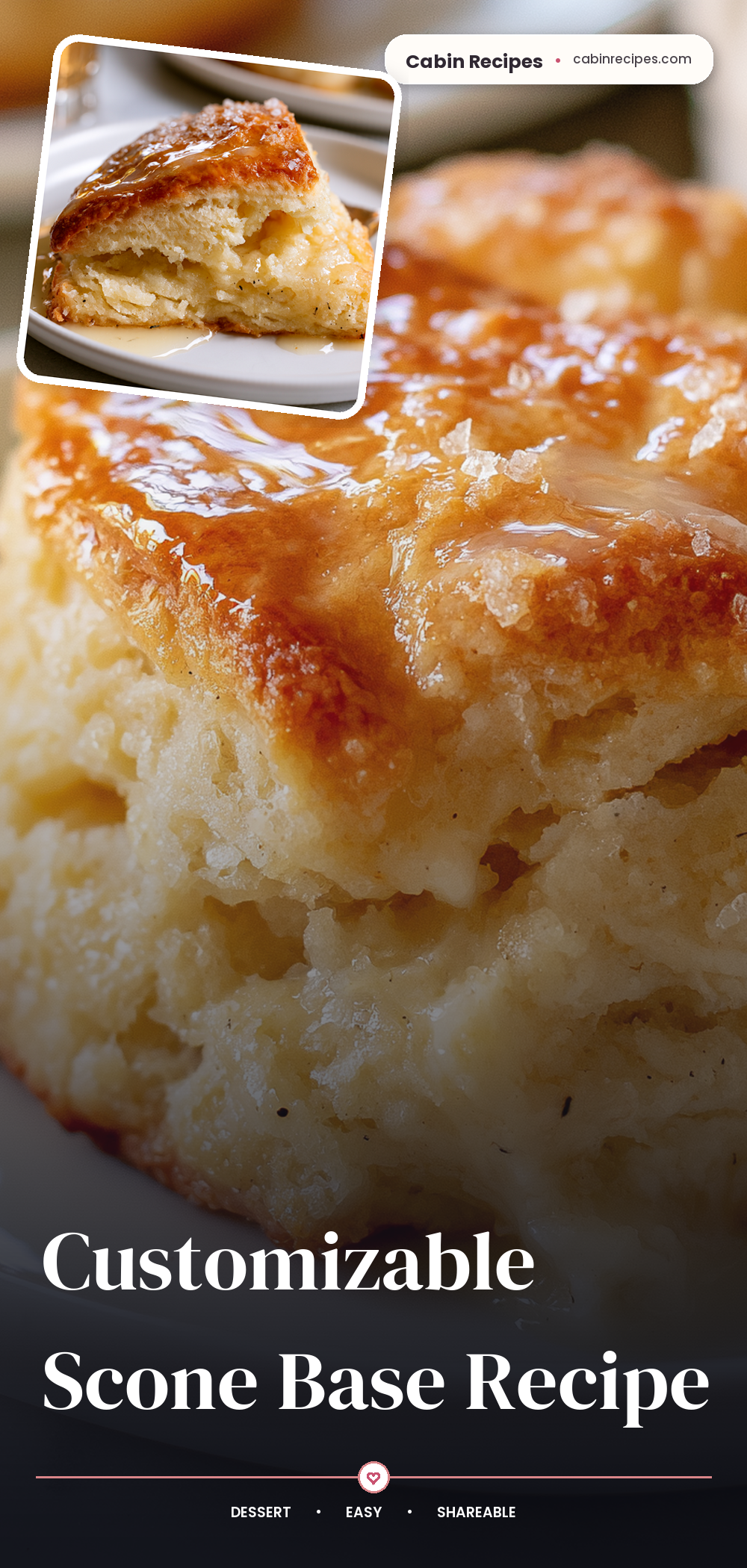 Pinterest graphic for Customizable Scone Base Recipe