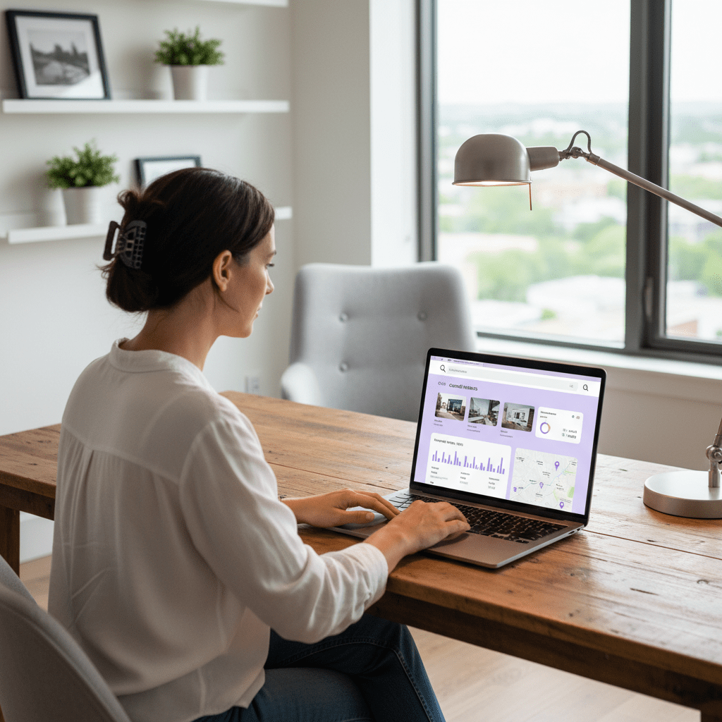 Airbnb host reviewing listing performance and search signals