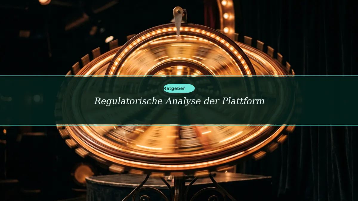 Regulatorische Analyse der Plattform 1 Regulatorische Analyse der Plattform