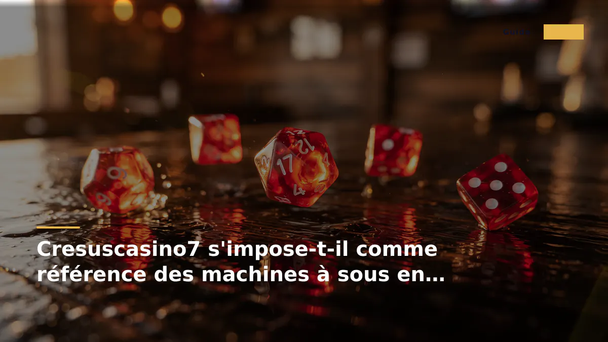 Cresuscasino7 s'impose-t-il comme référence des machines à sous en ligne ?