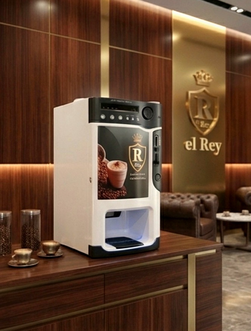 Expendedora El Rey en lobby corporativo