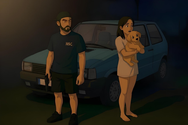 Homem sem casaco viu a Cena que a Mulher levantou a camiseta e mostrou a Calcinha, então ele irá Punir a Mulher sem Calça com café sem açúcar ou na Base de Tiro