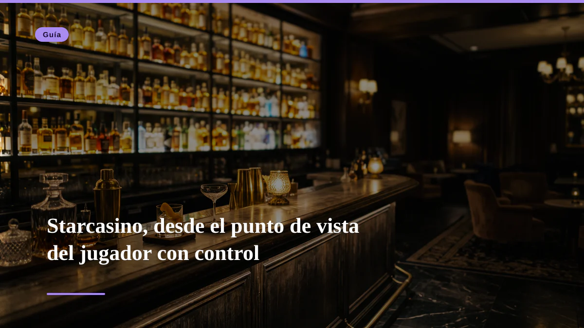 Starcasino, desde el punto de vista del jugador con control
