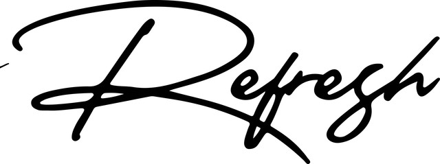 Refresh Word Handwritten Cursive Signature Style Vector Typography.jpg