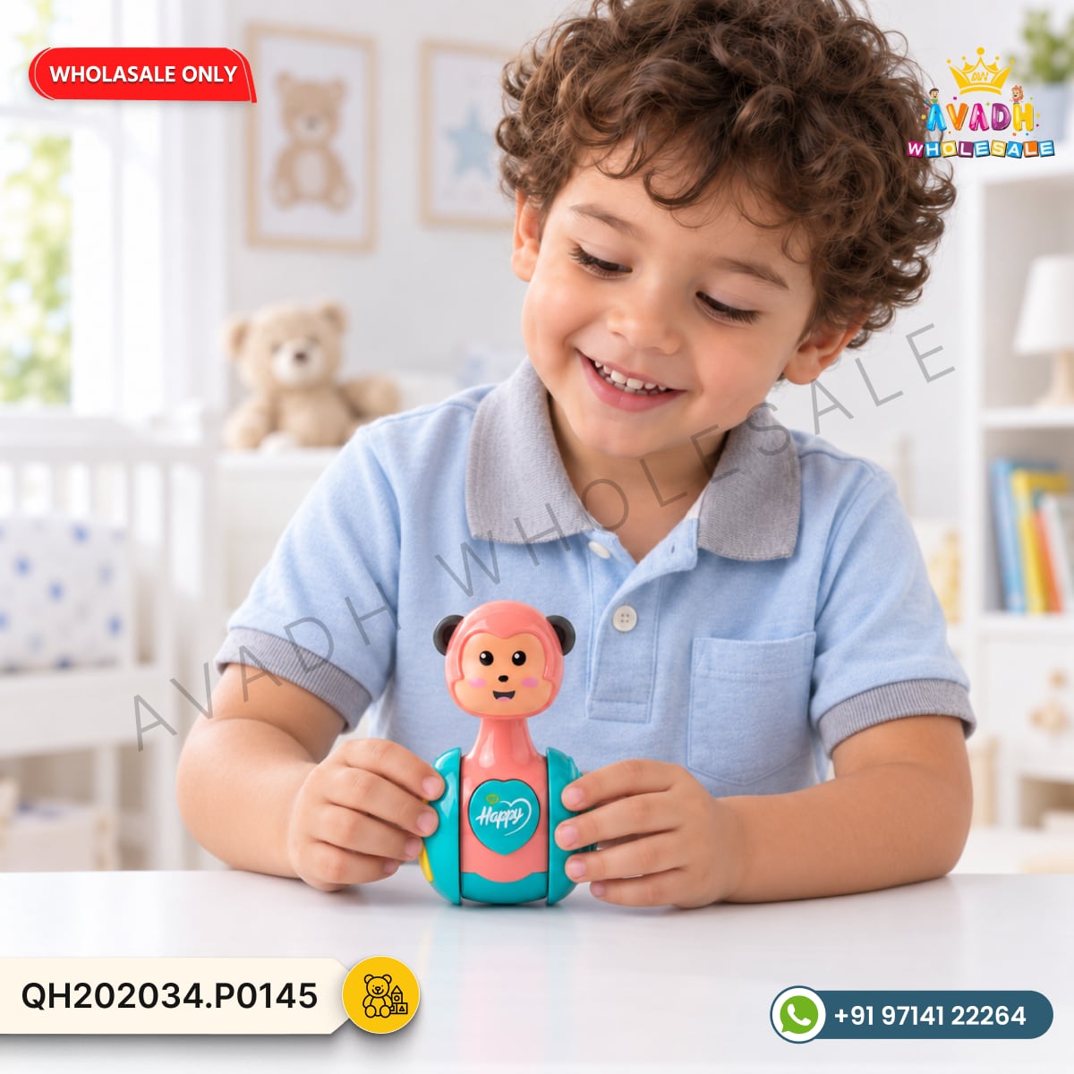 Happy Monkey Rolling Toy - image 3
