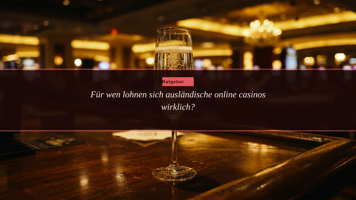 Für wen lohnen sich ausländische online casinos wirklich?