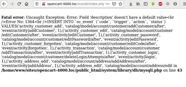 install-error-10-5-8-Maria-DB-oc-event