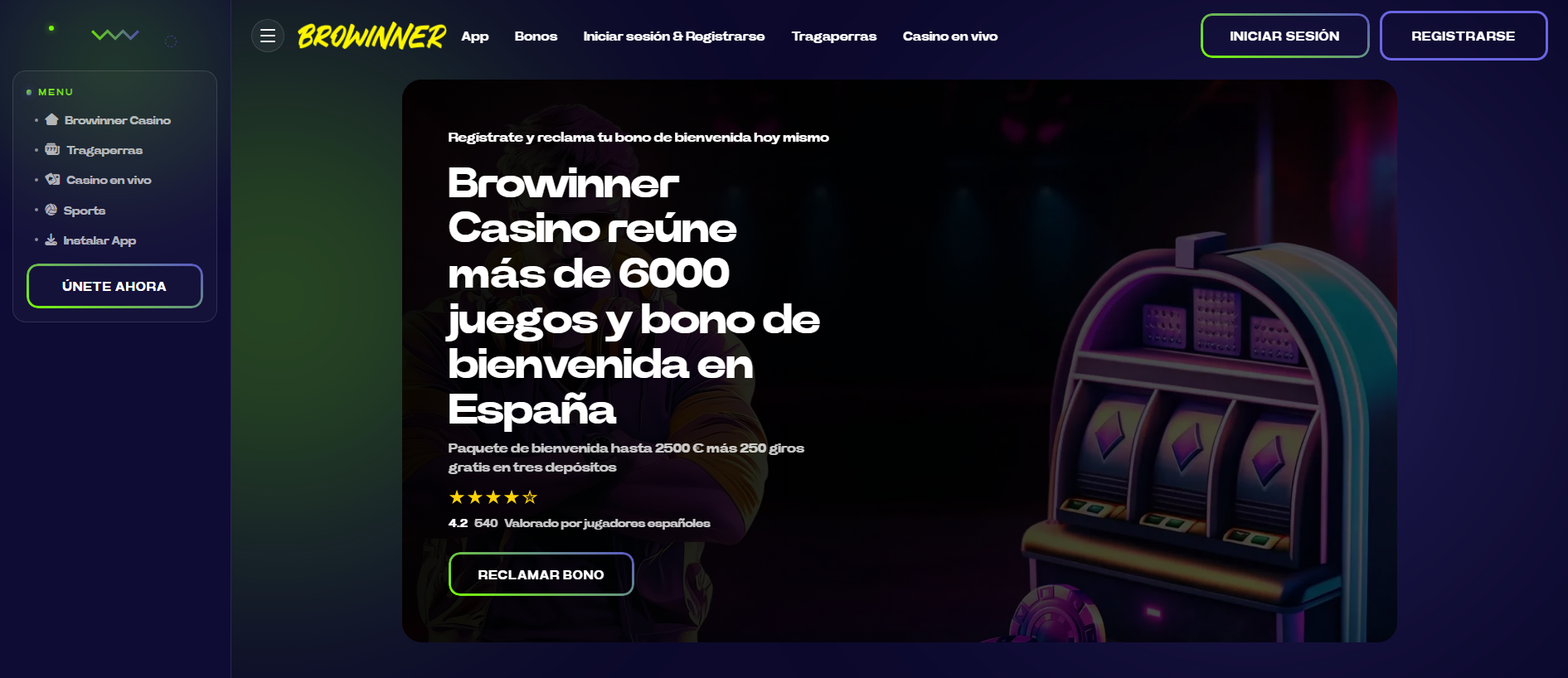 Forensic screenshot of browinnercasino-es.net showing the phishing page layout