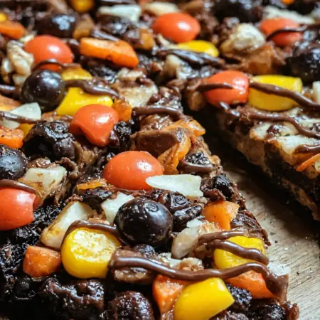 Spooky Good Halloween Brownie Pizza